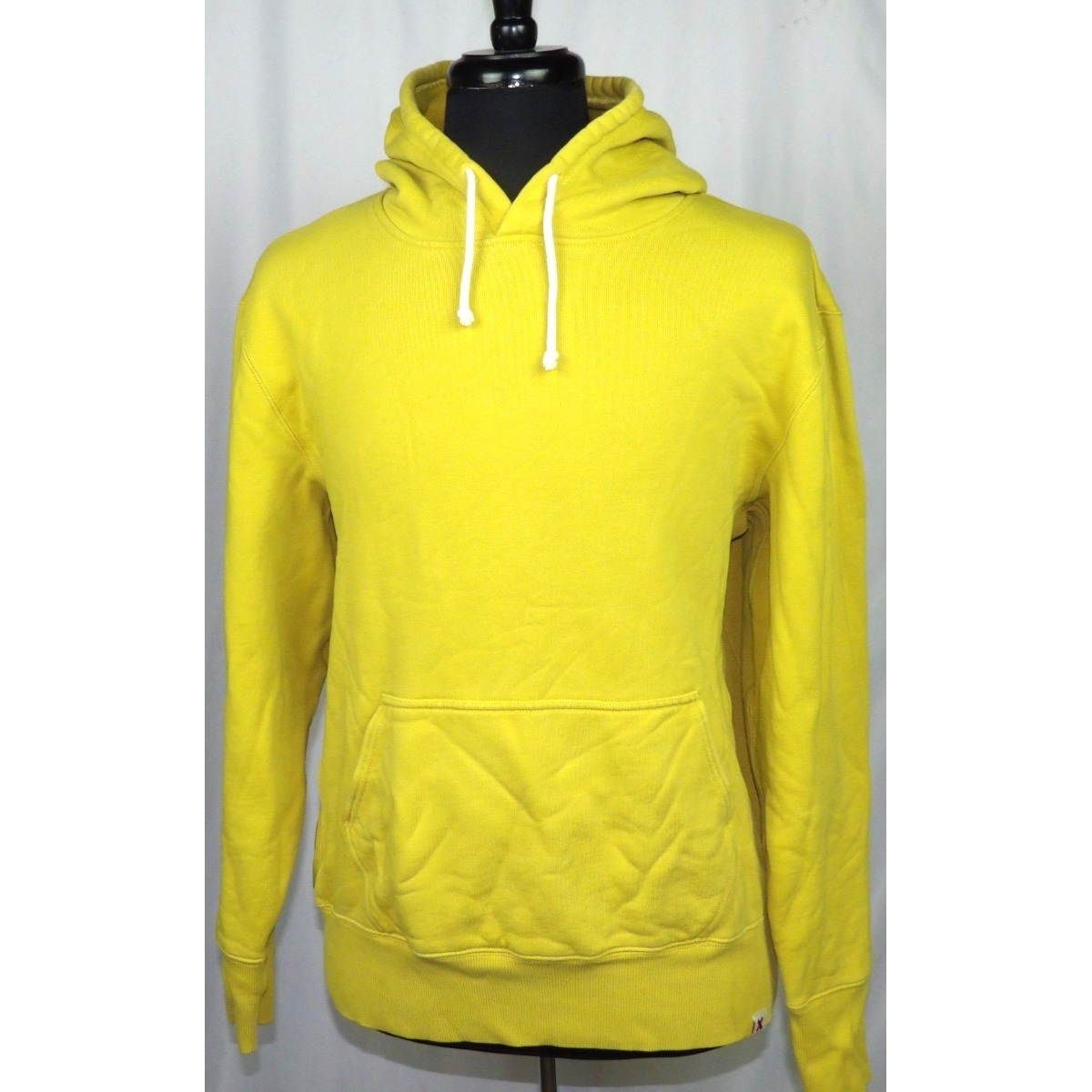 Best Made Co 100 Cotton Yellow Pull Over Hoodie Sweatshirt Mens Large